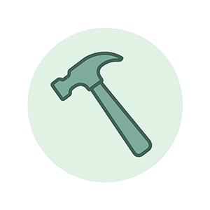 icono de martillo que representa a la categoría de reparaciones caseras