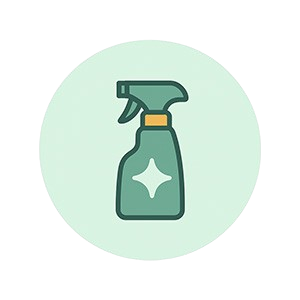 botella de spray de limpieza que representa la categoría trucos de limpieza